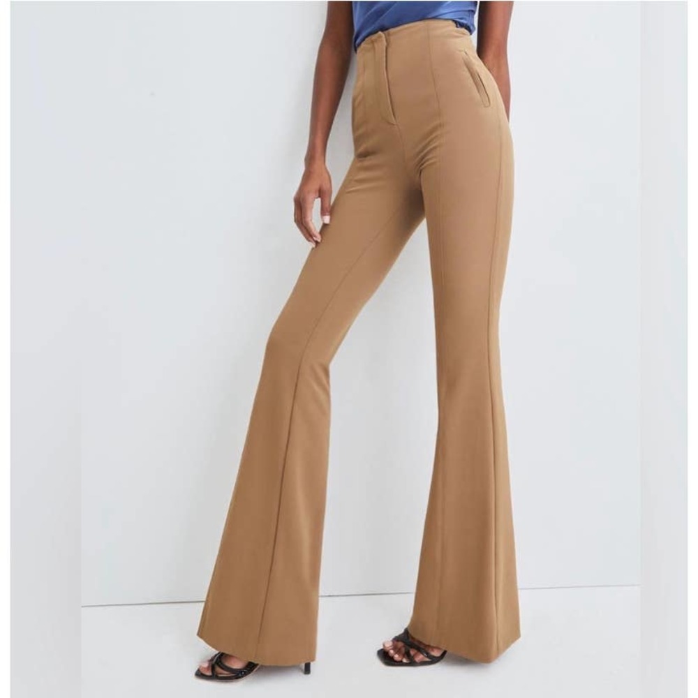 Veronica Beard Tan Flare Pants